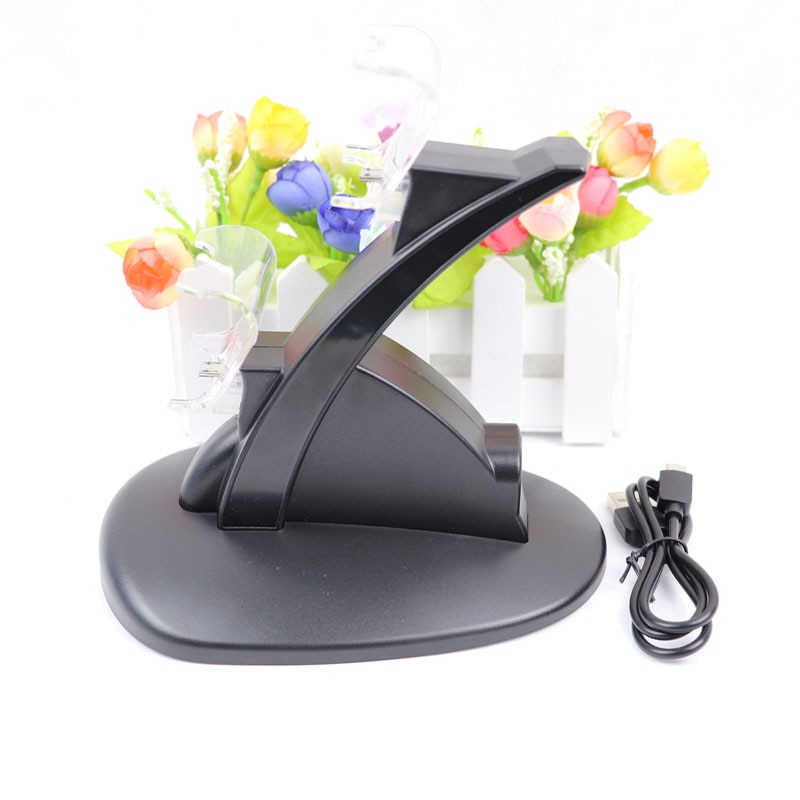 Controller Charger Dock LED Dual USB PS4 Charging Stand Station Cradle for Sony Playstation 4 PS4 / PS4 Pro /PS4 Slim Controller