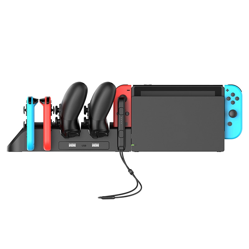 NEW 6 in 1 Multifunction Charger Stand Charging Dock For Nintend Switch Joy Con Game Console Pro Controller Charger Stand Dock