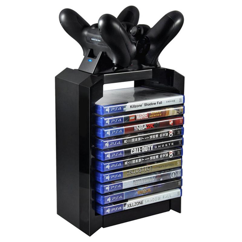 Ps4 games tower cheap and charging station