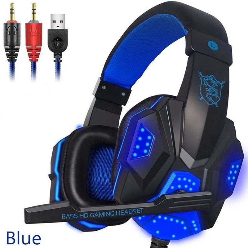 EastVita PC780 Gaming Headset Earphone Wired Gamer Headphone Stereo Sound Headsets with Mic LED light for Computer PC Gamer